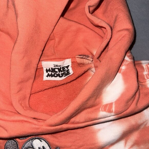 Disneyland Resort Peach Tie Dye Hoodie With Embroidered Mickey Mouse - Picture 6 of 9